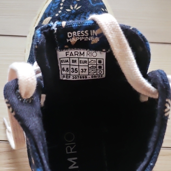 FARM Rio Navy Patterned High-Top Sneakers - Picture 5 of 7